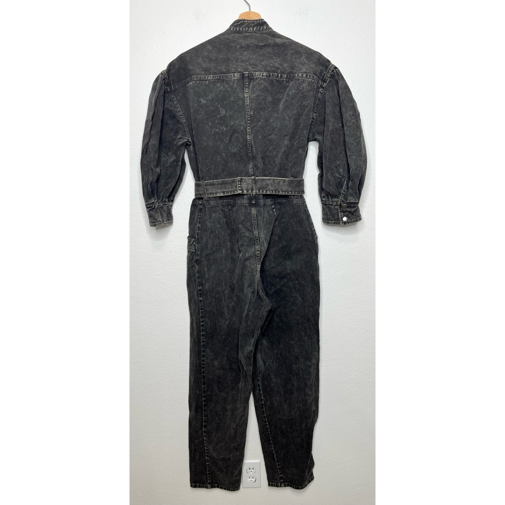 NWT Sea New York Idun Belted Denim Cotton Jumpsuit in Graphite Size 6 - Picture 3 of 10